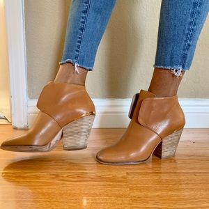 Cole Haan Leather Booties  “cognac”